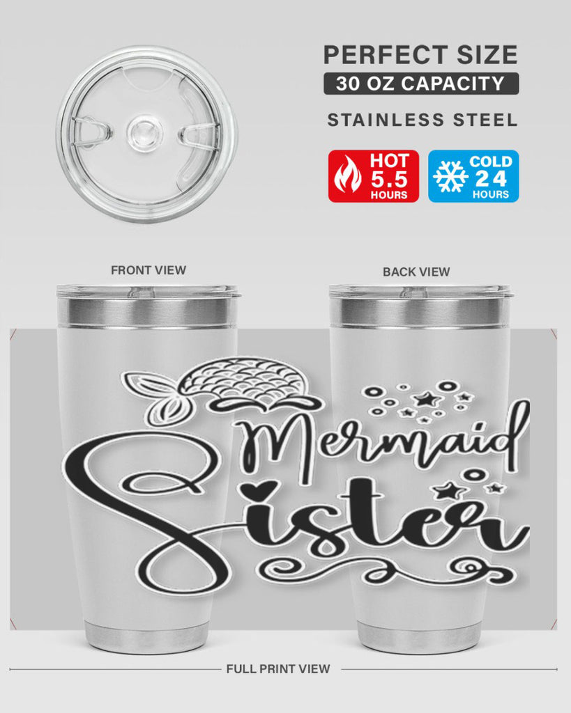 Mermaid Sister 441#- mermaid- Tumbler