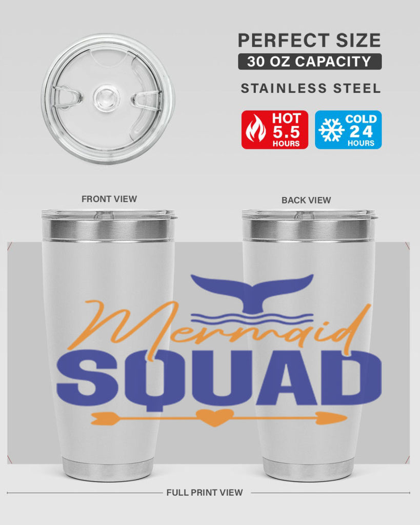 Mermaid Squad 376#- mermaid- Tumbler