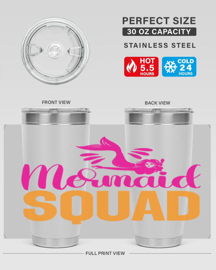 Mermaid Squad 381#- mermaid- Tumbler