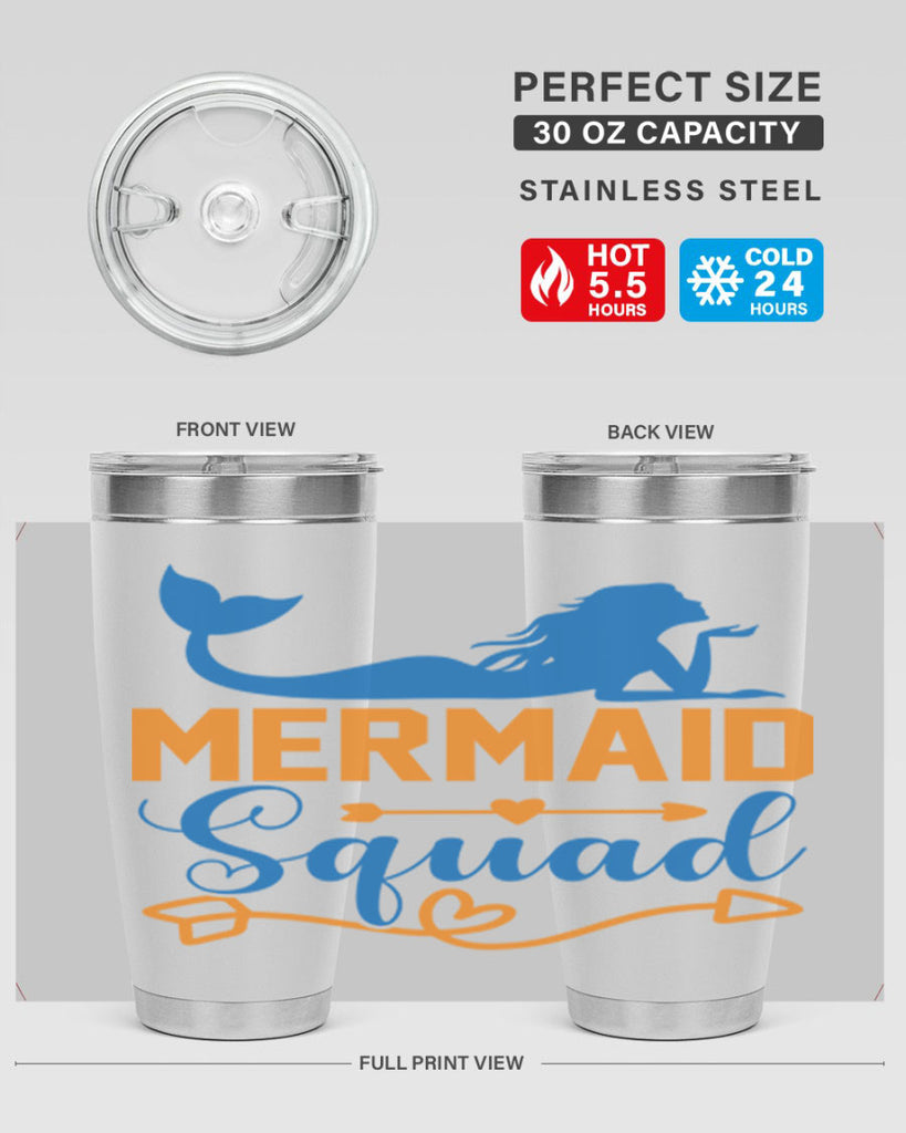 Mermaid Squad 385#- mermaid- Tumbler