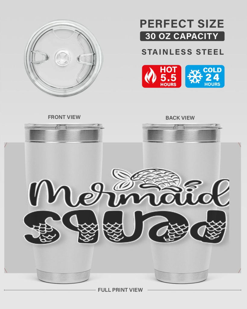 Mermaid Squad 444#- mermaid- Tumbler