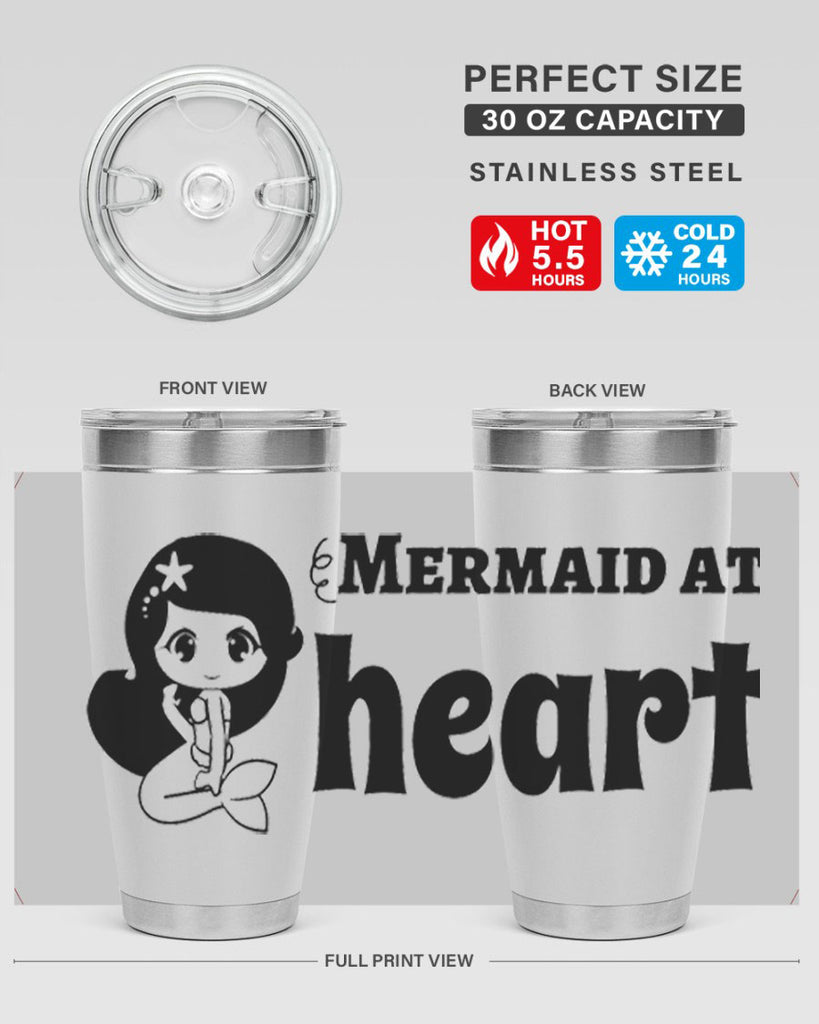 Mermaid at heart 393#- mermaid- Tumbler