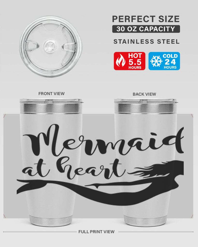 Mermaid at heart 395#- mermaid- Tumbler