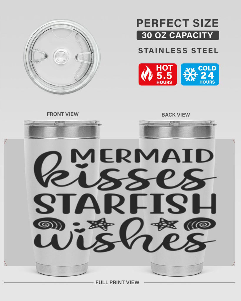 Mermaid kisses starfish wishes 426#- mermaid- Tumbler