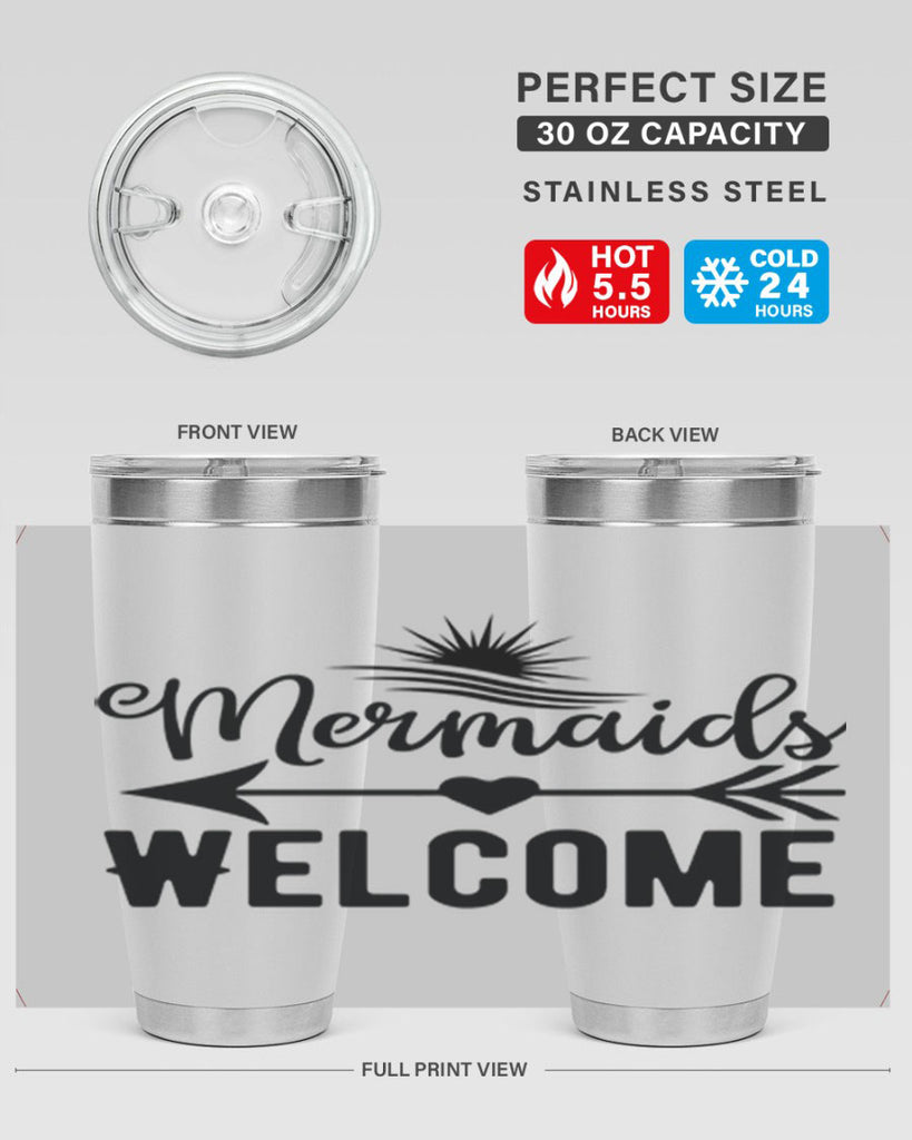 Mermaids Welcome 500#- mermaid- Tumbler