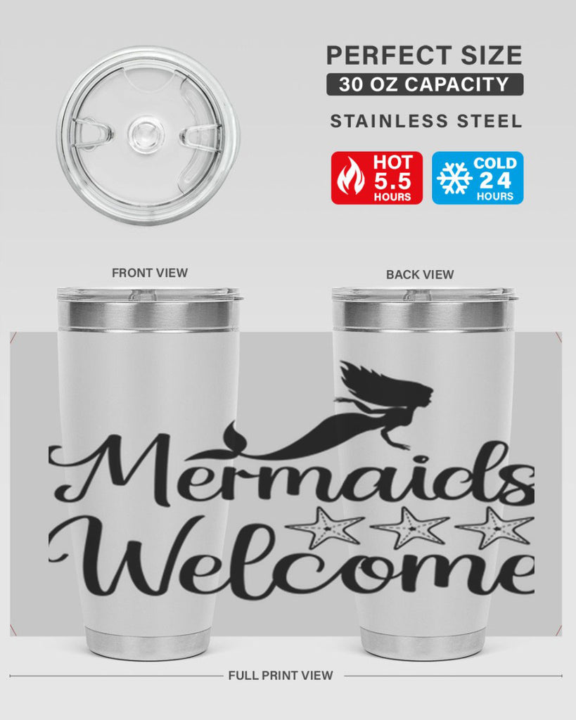 Mermaids welcome 498#- mermaid- Tumbler