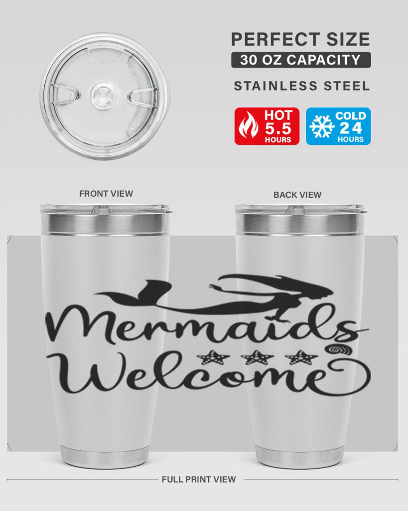 Mermaids welcome design 501#- mermaid- Tumbler
