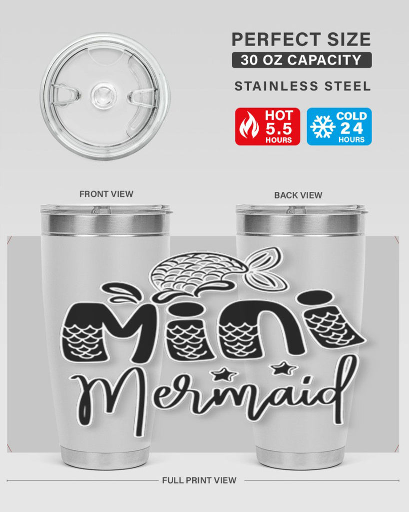 Mini Mermaid 508#- mermaid- Tumbler