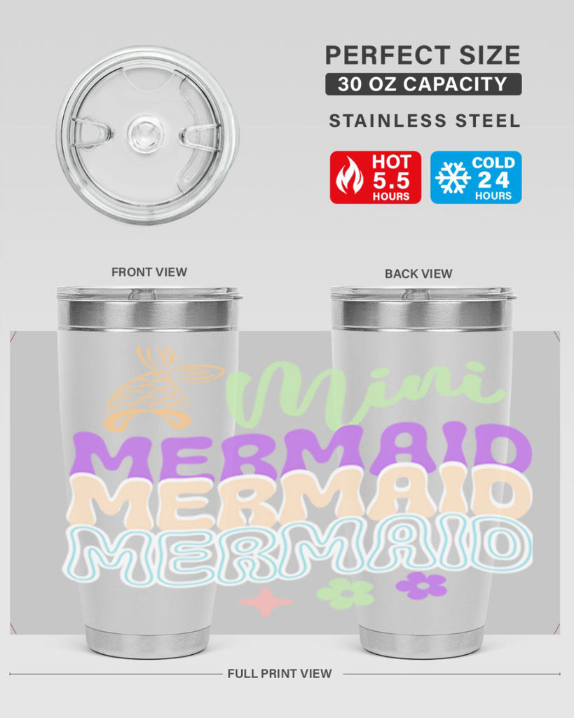 Mini Mermaid 509#- mermaid- Tumbler