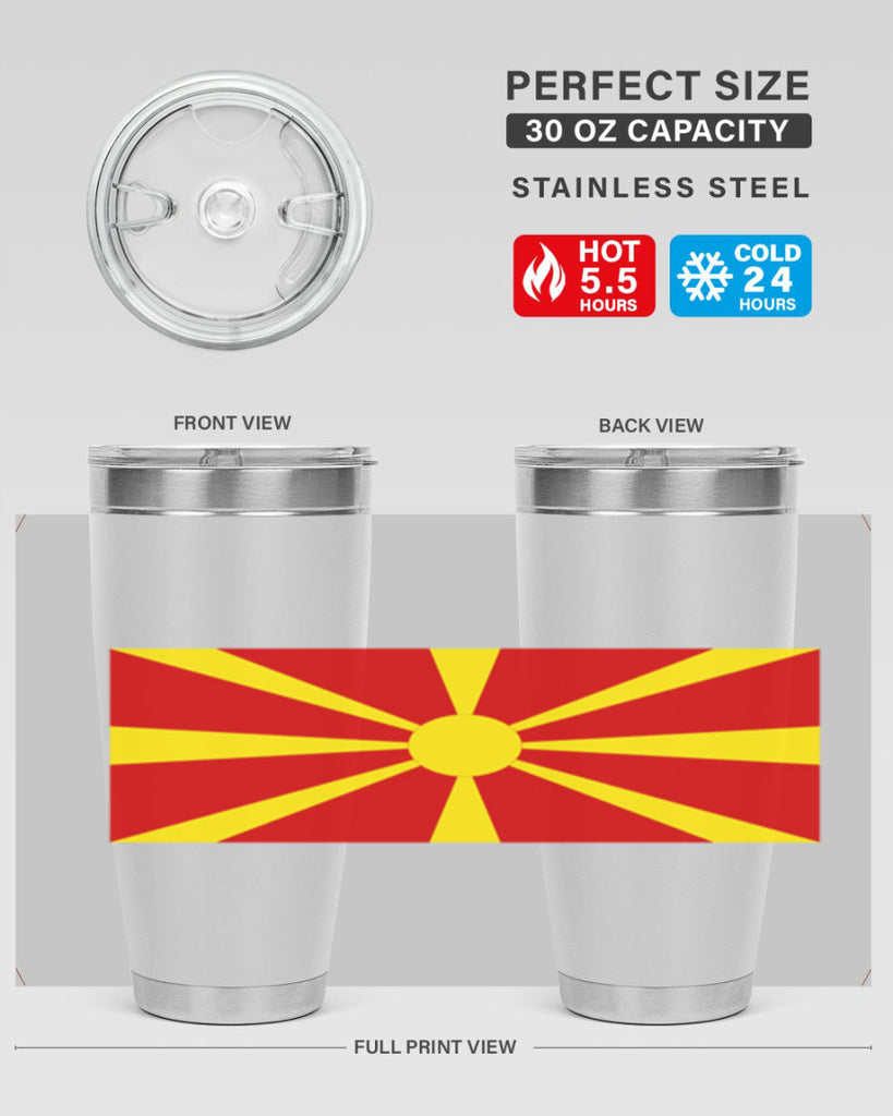 North Macedonia 69#- world flags- Tumbler