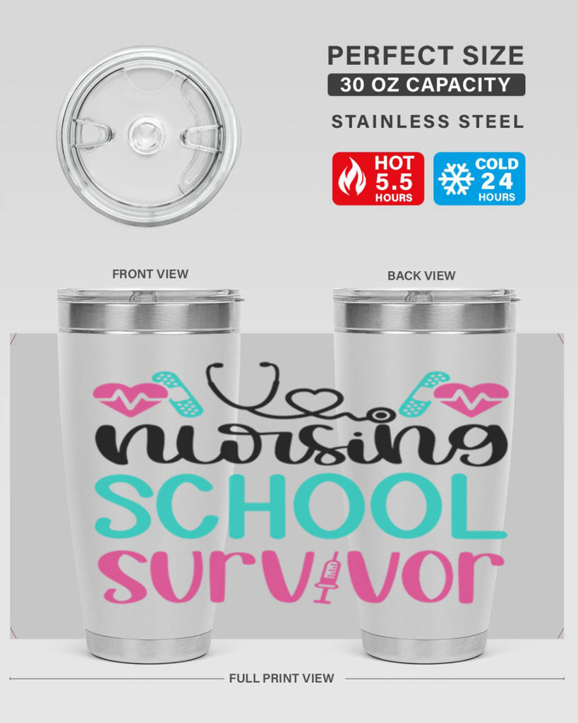 Nursing School Survivor Style Style 63#- nurse- tumbler