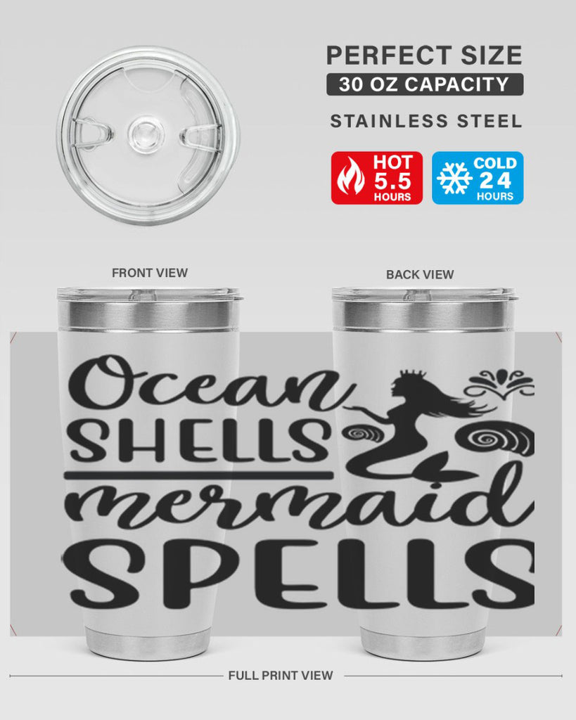 Ocean shells mermaid spells 522#- mermaid- Tumbler