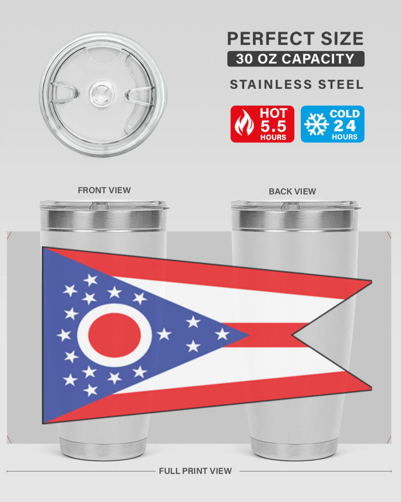 Ohio 17#- Us Flags- Tumbler