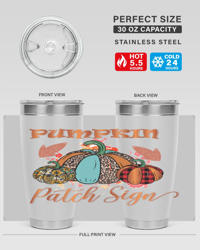 Pumpkin Patch Sign 530#- fall- Tumbler