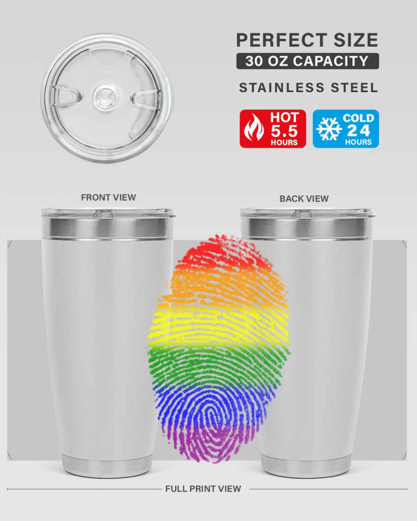 Rainbow Finger print 10#- lgbt- Tumbler