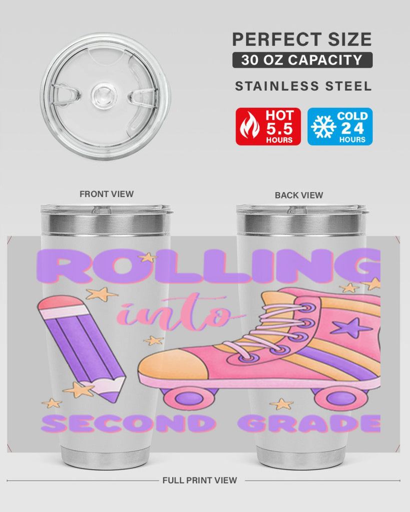 Rolling into 2nd Grade 24#- second grade- Tumbler