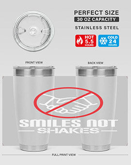 SMILES NOT SHAKES Style 23#- corona virus- Cotton Tank