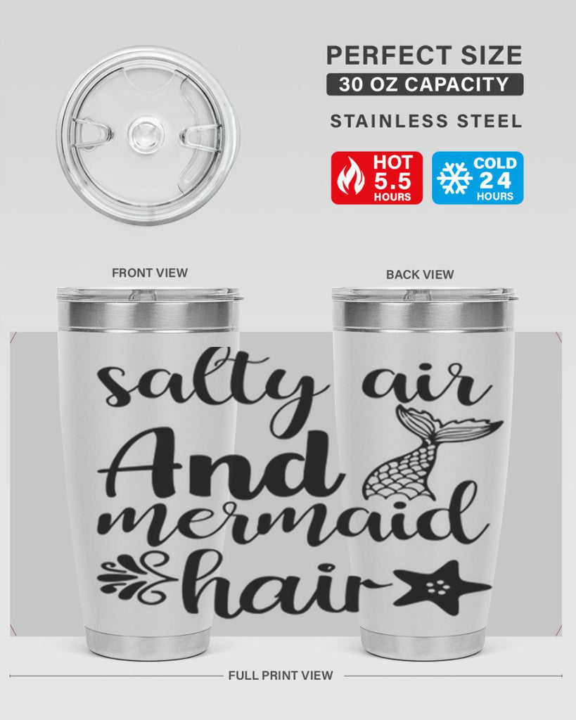 Salty air and mermaid hair 568#- mermaid- Tumbler