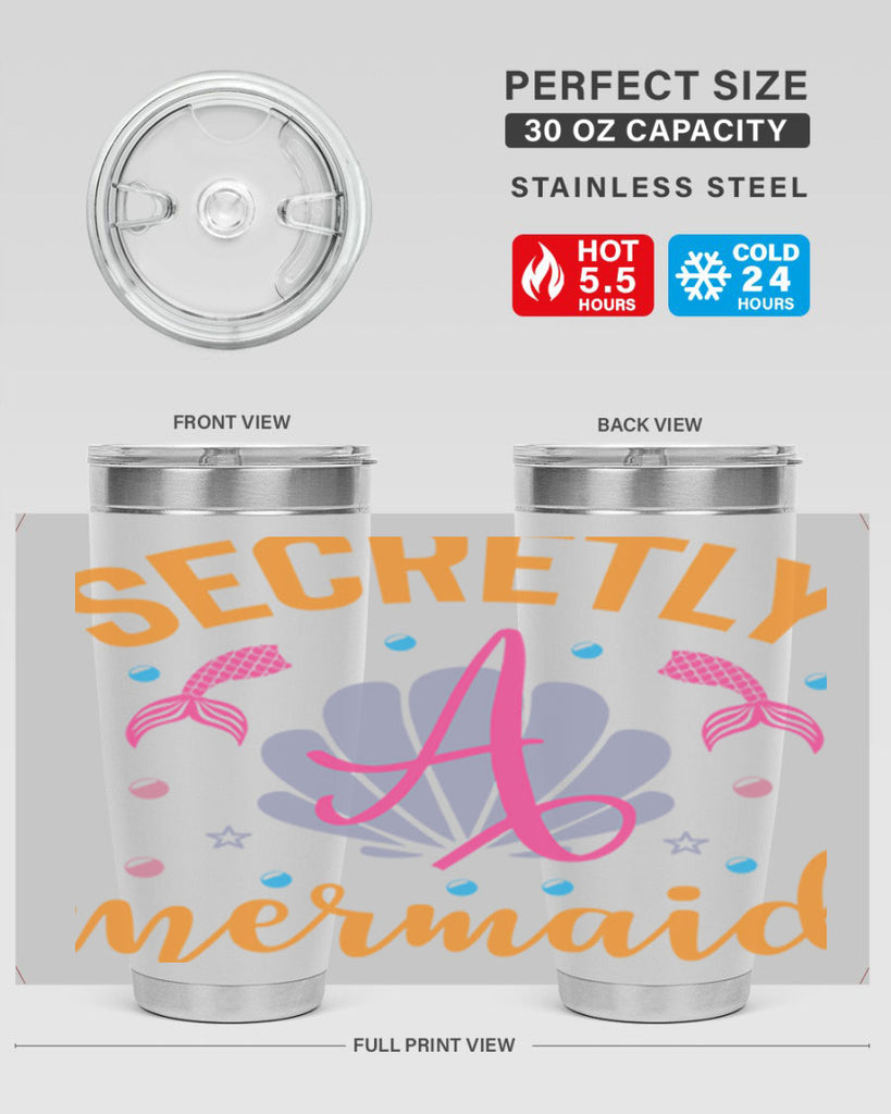 Secretly A Mermaid Design 583#- mermaid- Tumbler