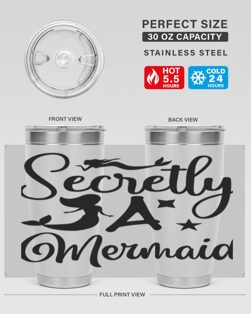 Secretly a mermaid 580#- mermaid- Tumbler