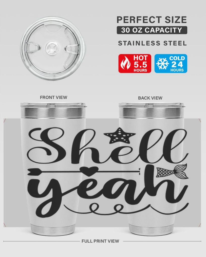 Shell Yeah 593#- mermaid- Tumbler