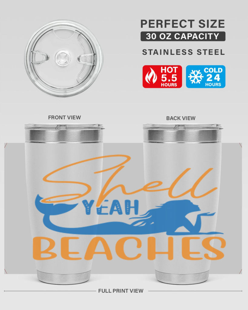 Shell Yeah Beaches 591#- mermaid- Tumbler