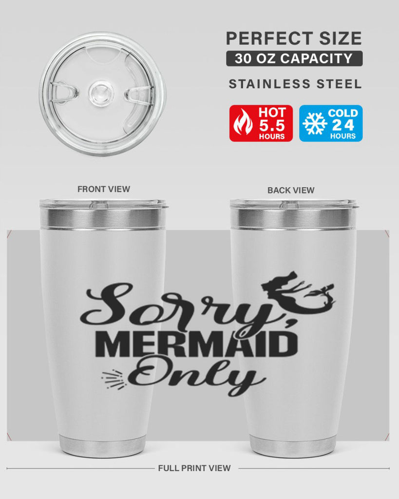 Sorry Mermaid Only 607#- mermaid- Tumbler