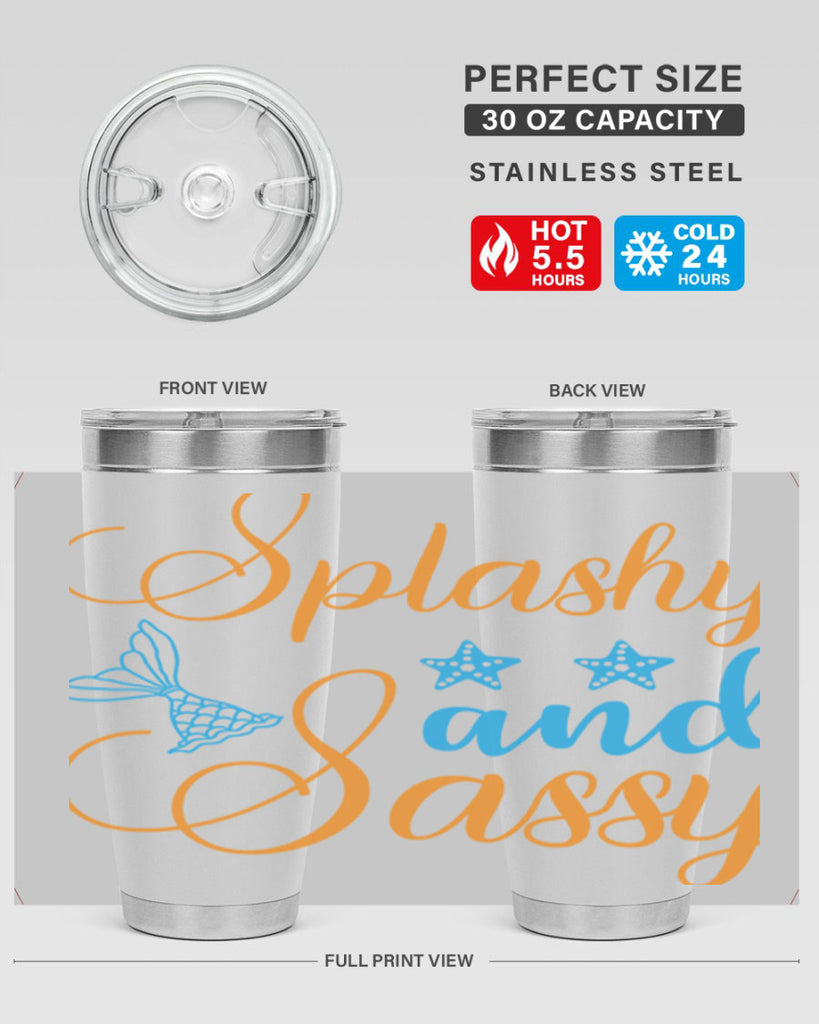 Splashy and Sassy Design 625#- mermaid- Tumbler