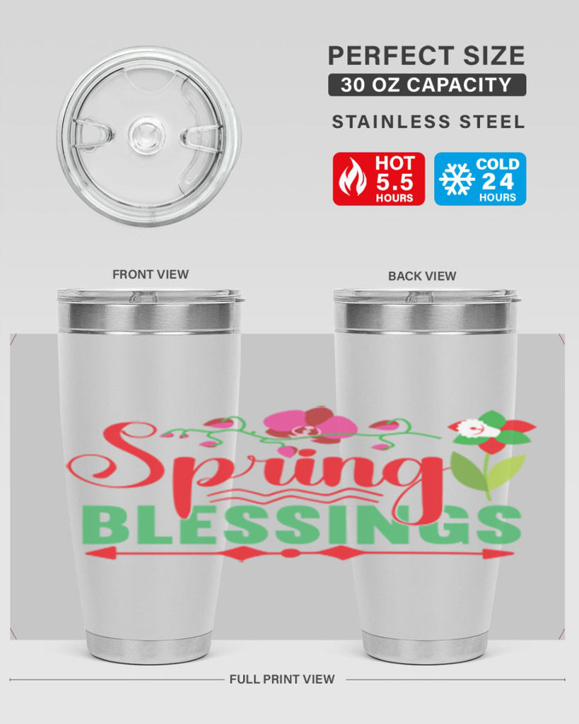Spring Blessings 418#- spring- Tumbler