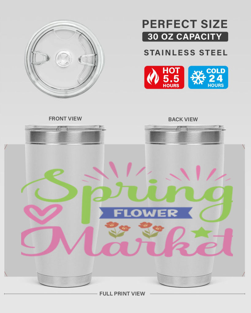 Spring Flower Market  487#- spring- Tumbler