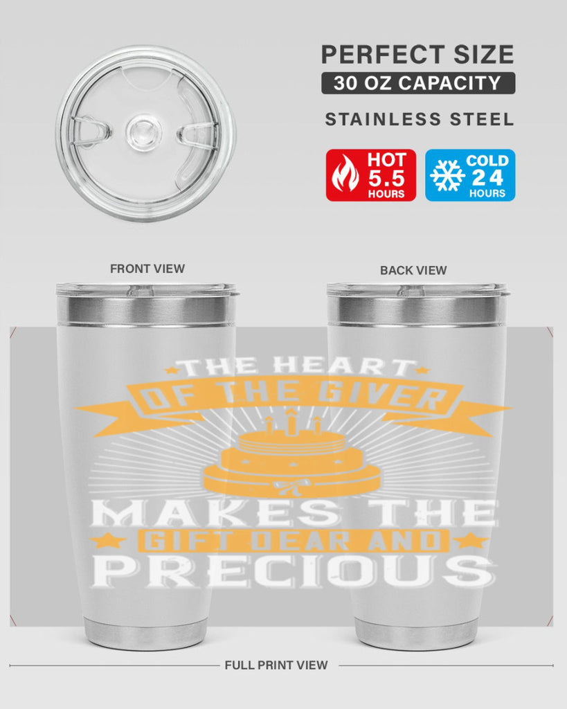 The heart of the giver makes the gift dear and precious Style 37#- birthday- tumbler