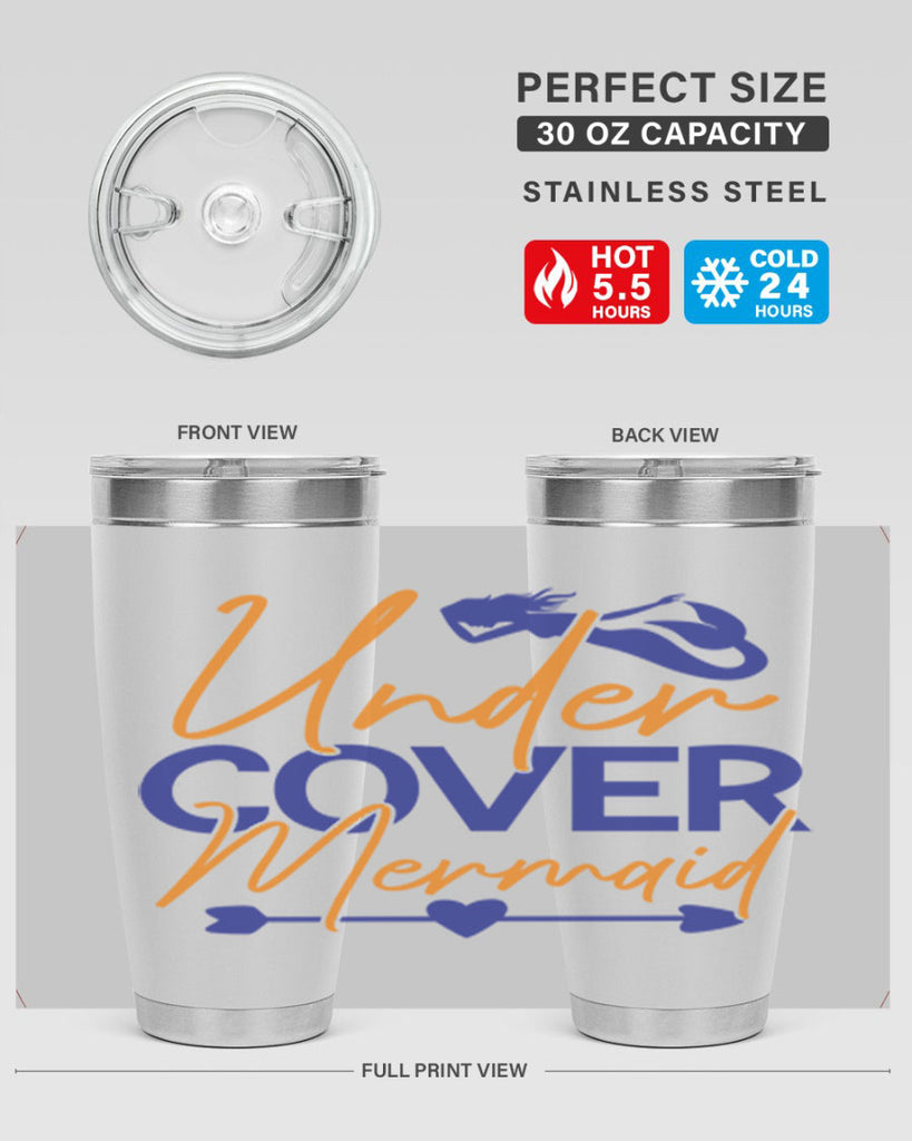 Under Cover Mermaid 636#- mermaid- Tumbler