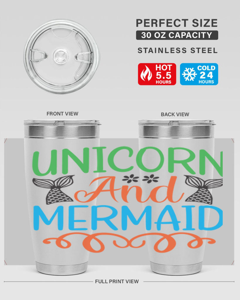 Unicorn And Mermaid 659#- mermaid- Tumbler