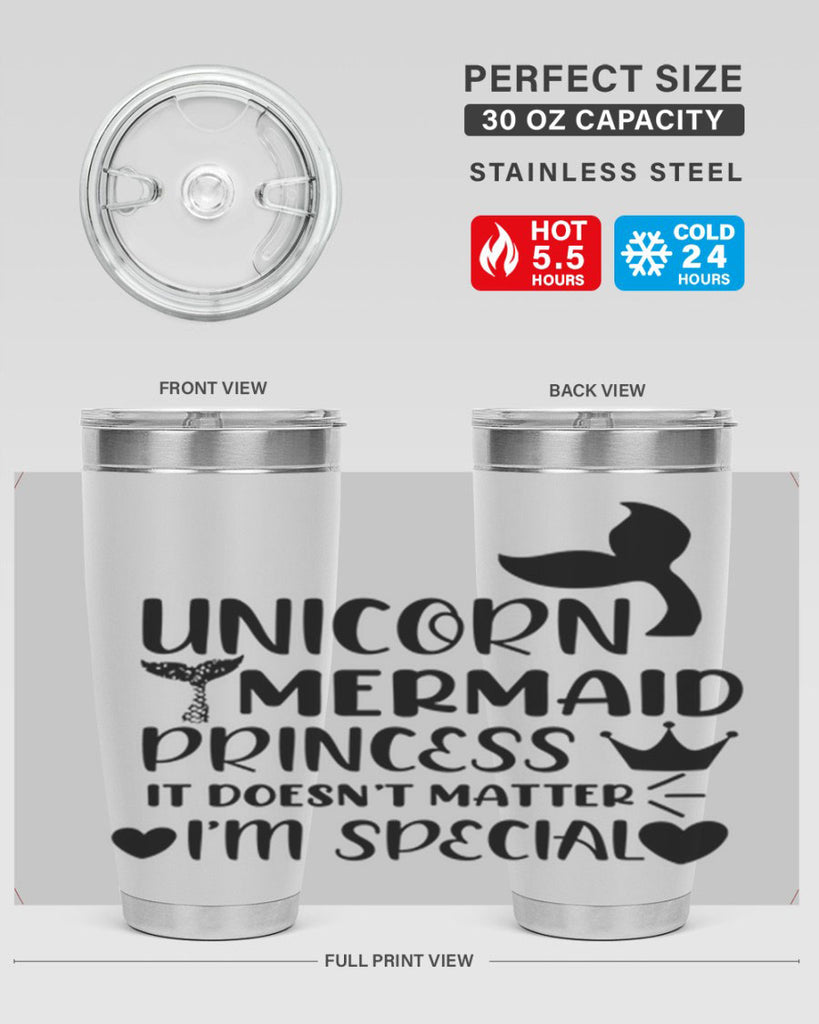 Unicorn Mermaid princess it doesnt 662#- mermaid- Tumbler