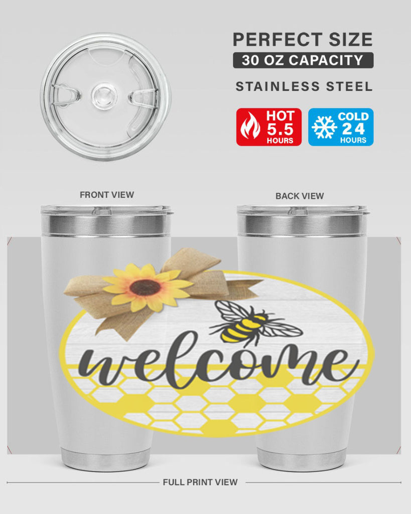 Welcome Bee and hive Mockup566#- spring- Tumbler
