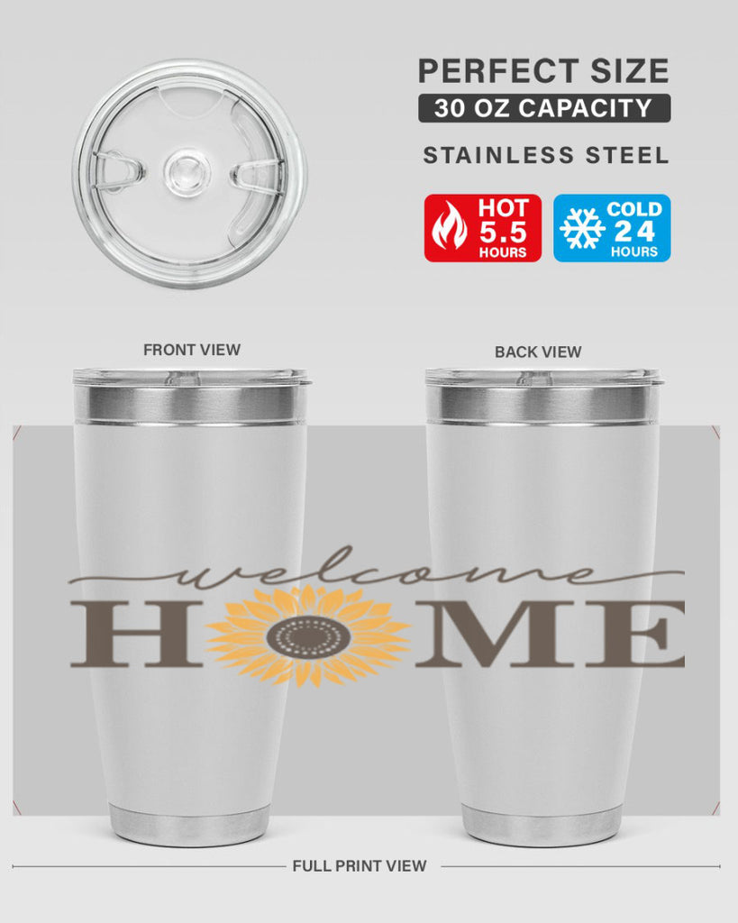 Welcome Home sunflower573#- spring- Tumbler