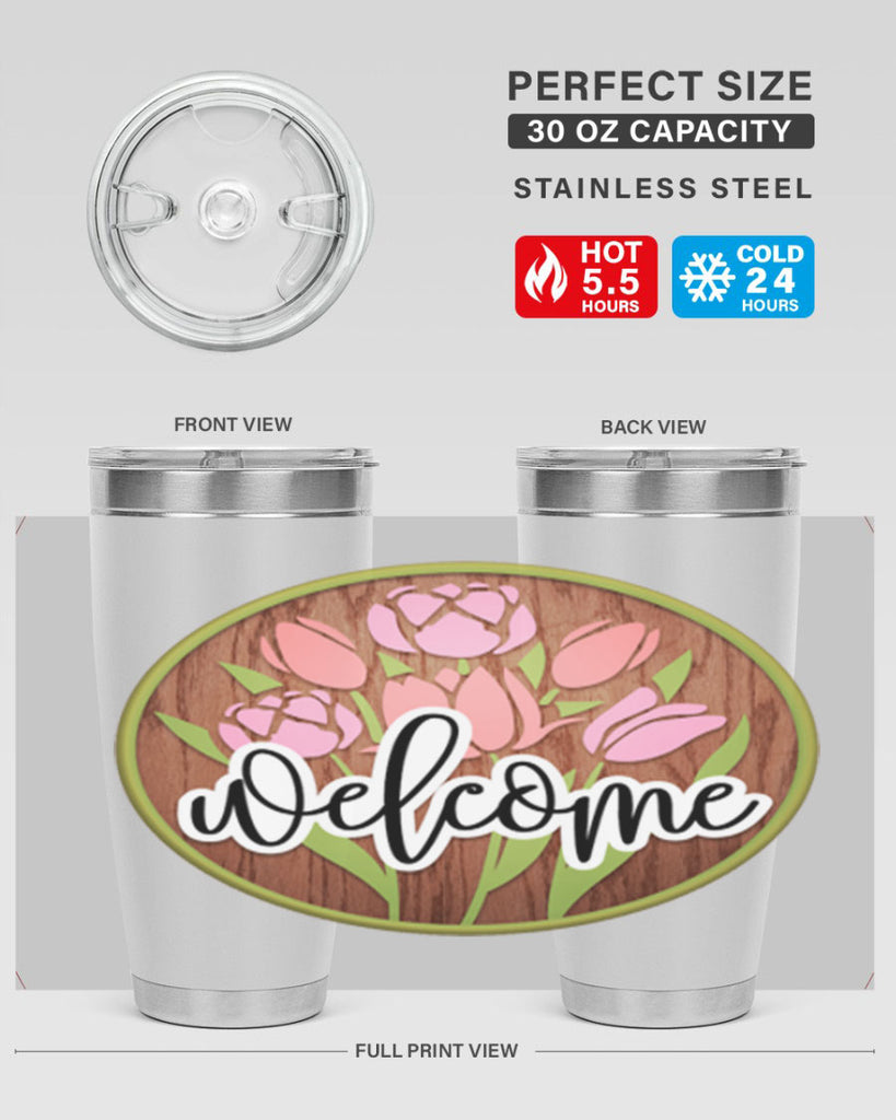 Welcome flowers bouquet Mockup570#- spring- Tumbler