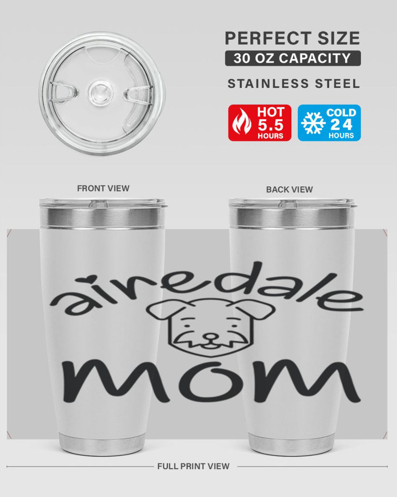 airedale mom 224#- mom- Tumbler