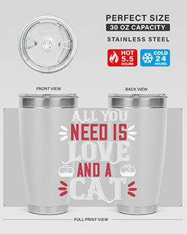 all you need is love Style 27#- cat- Tumbler