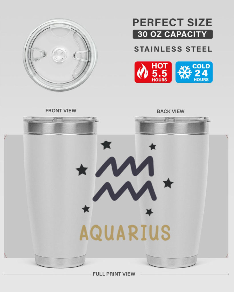 aquarius 83#- zodiac- Tumbler