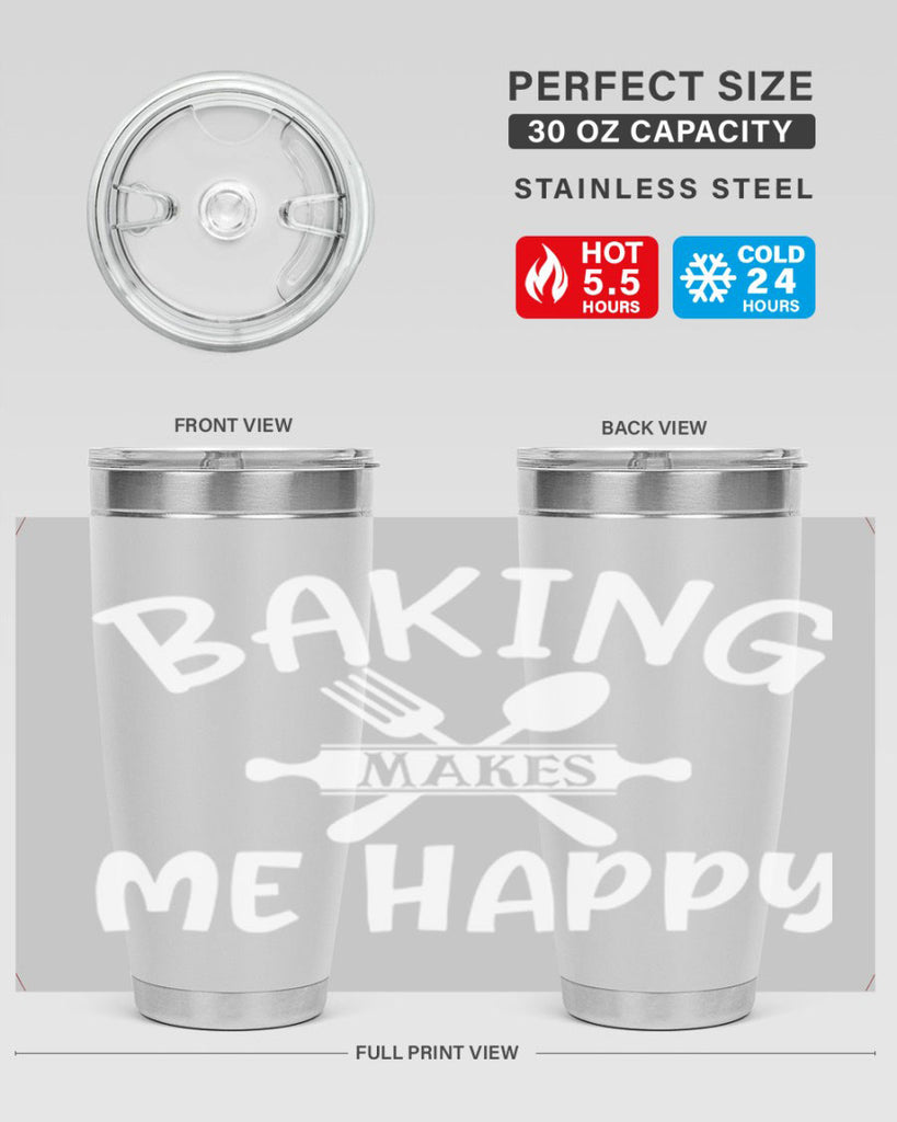 baking makes me happy 54#- kitchen- Tumbler