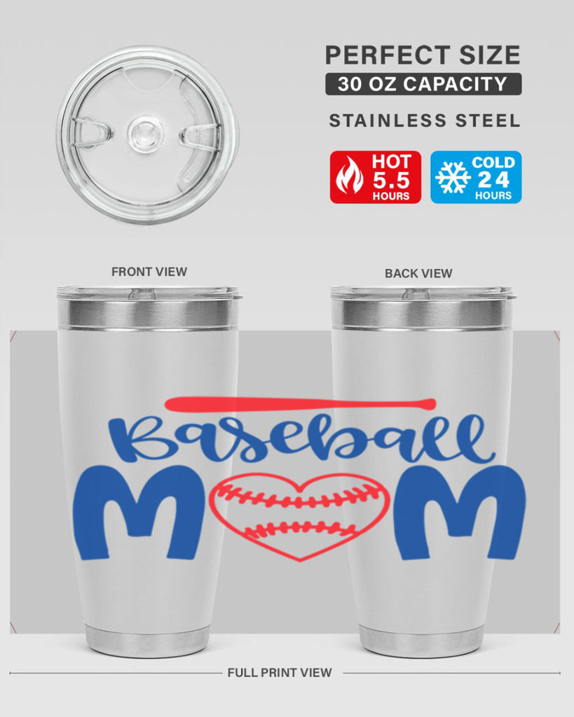 baseball mom 278#- mom- Tumbler