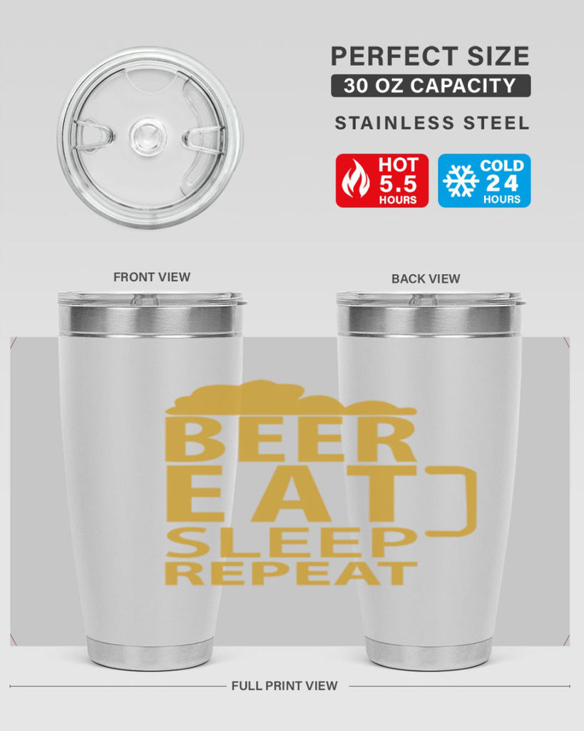 beer eat sleep 109#- beer- Tumbler