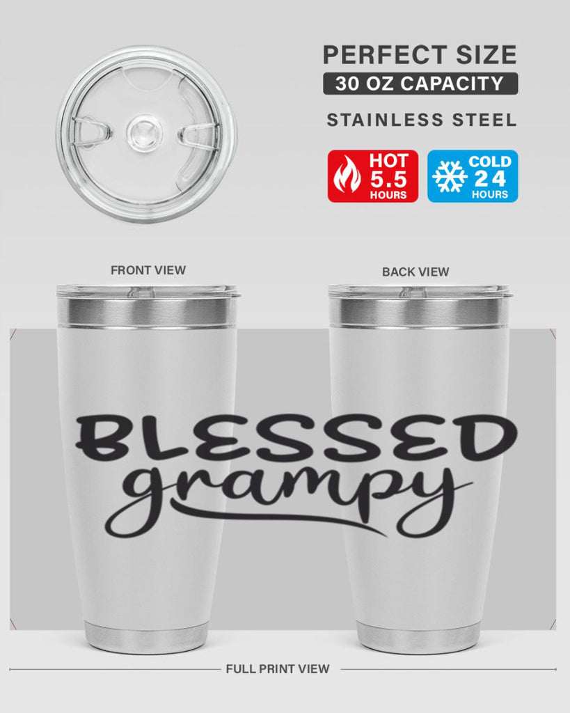 blessed grampy 77#- grandpa - papa- Tumbler