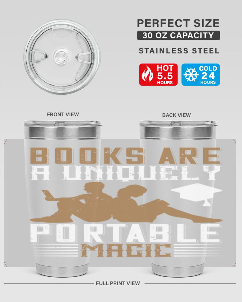 books are a uniquely portable magic 74#- reading- Tumbler