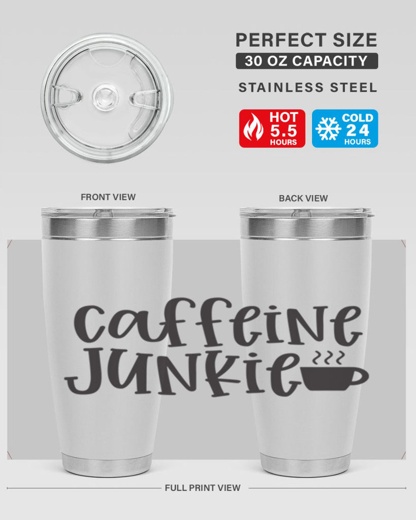 caffeine junkie 412#- mom- Tumbler