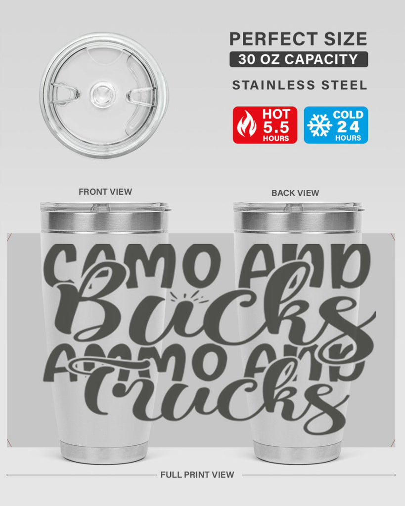 camo and bucks ammo and trucks 18#- hunting- Tumbler