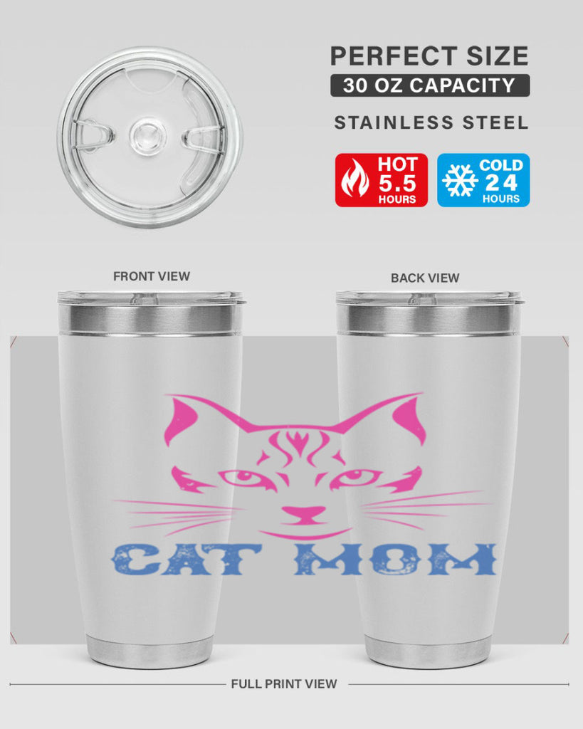 cat mom 195#- mom- Tumbler