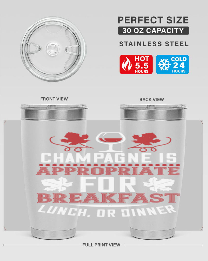 champagne is appropriate for breakfast 89#- wine- Tumbler