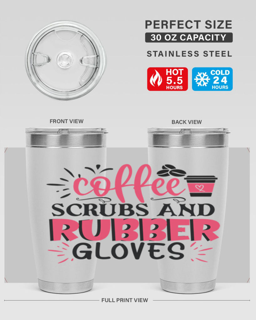 coffee scrubs and rubber gloves Style 393#- nurse- tumbler